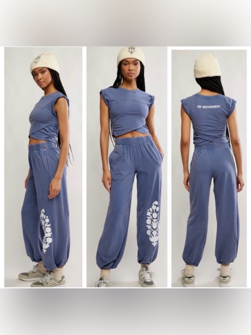 Free People Hot Shot Crossover Set Blue Sz Med (g17) - Picture 1 of 6
